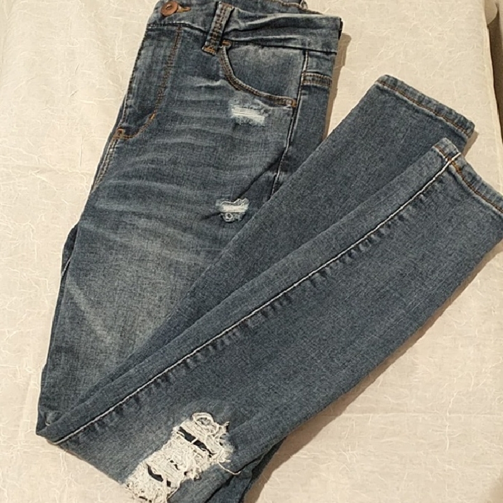 Distressed Blue Women's Jeans